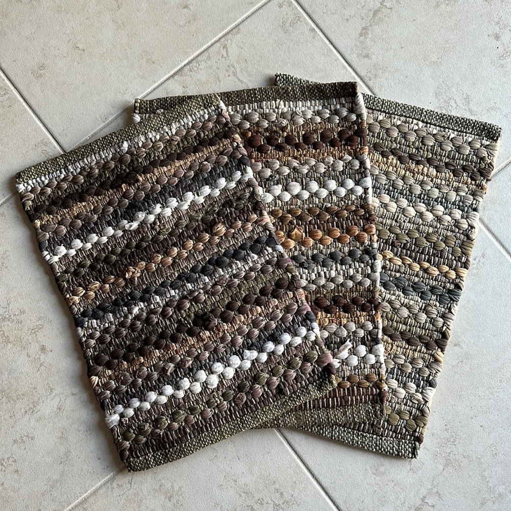 Park Designs Mineral Stripe Placemat Set - Gray Set Of 3
